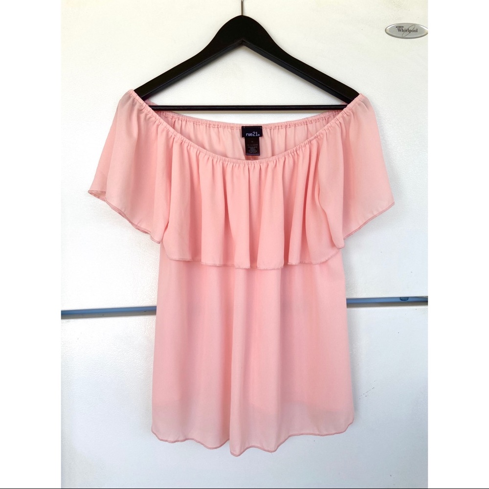NEW Rue21 Pink Off the Shoulder Blouse